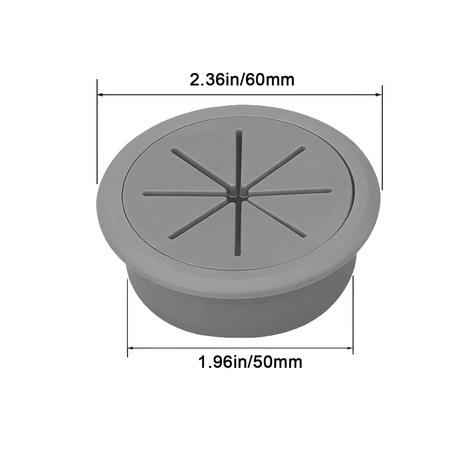 50mm 60mm Cable Grommet Desk Cord Hole Cover, Wire Outlet Port Threading Box Cover for Office Table Countertop Cable Management
