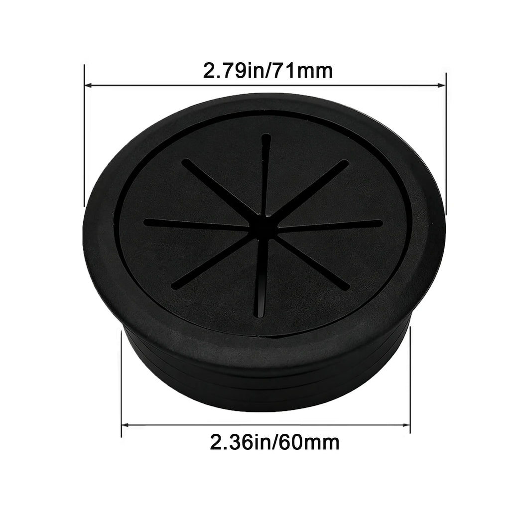 50mm 60mm Cable Grommet Desk Cord Hole Cover, Wire Outlet Port Threading Box Cover for Office Table Countertop Cable Management