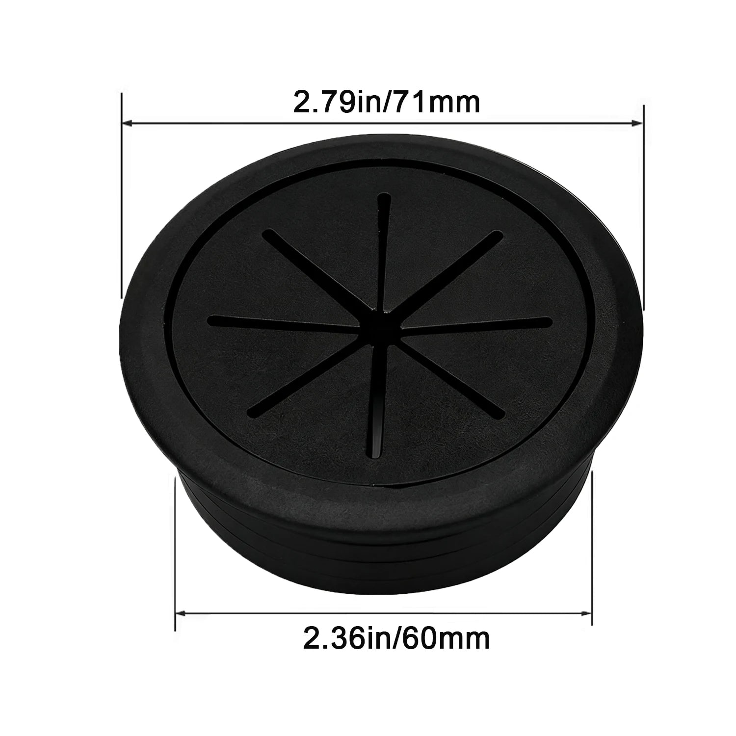50mm 60mm Cable Grommet Desk Cord Hole Cover, Wire Outlet Port Threading Box Cover for Office Table Countertop Cable Management