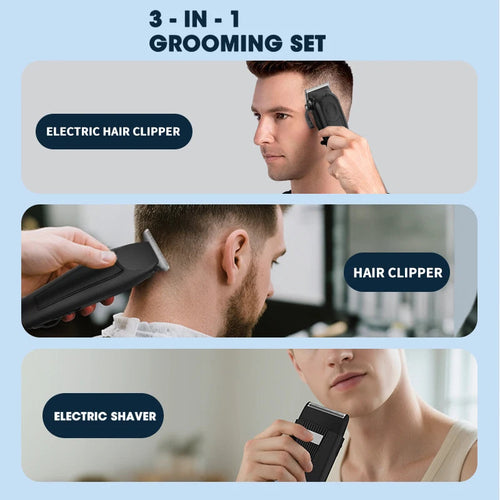3-in-1 Hair Cleaning Set Intelligent Digital Hair Clipper Home Oil