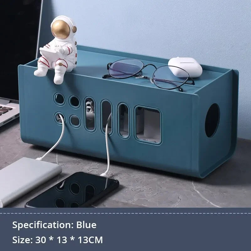 Cable Storage Box Multifunctional Power Board Wire Management Socket Wire Case Home Room Safety Network Line Storage Bin
