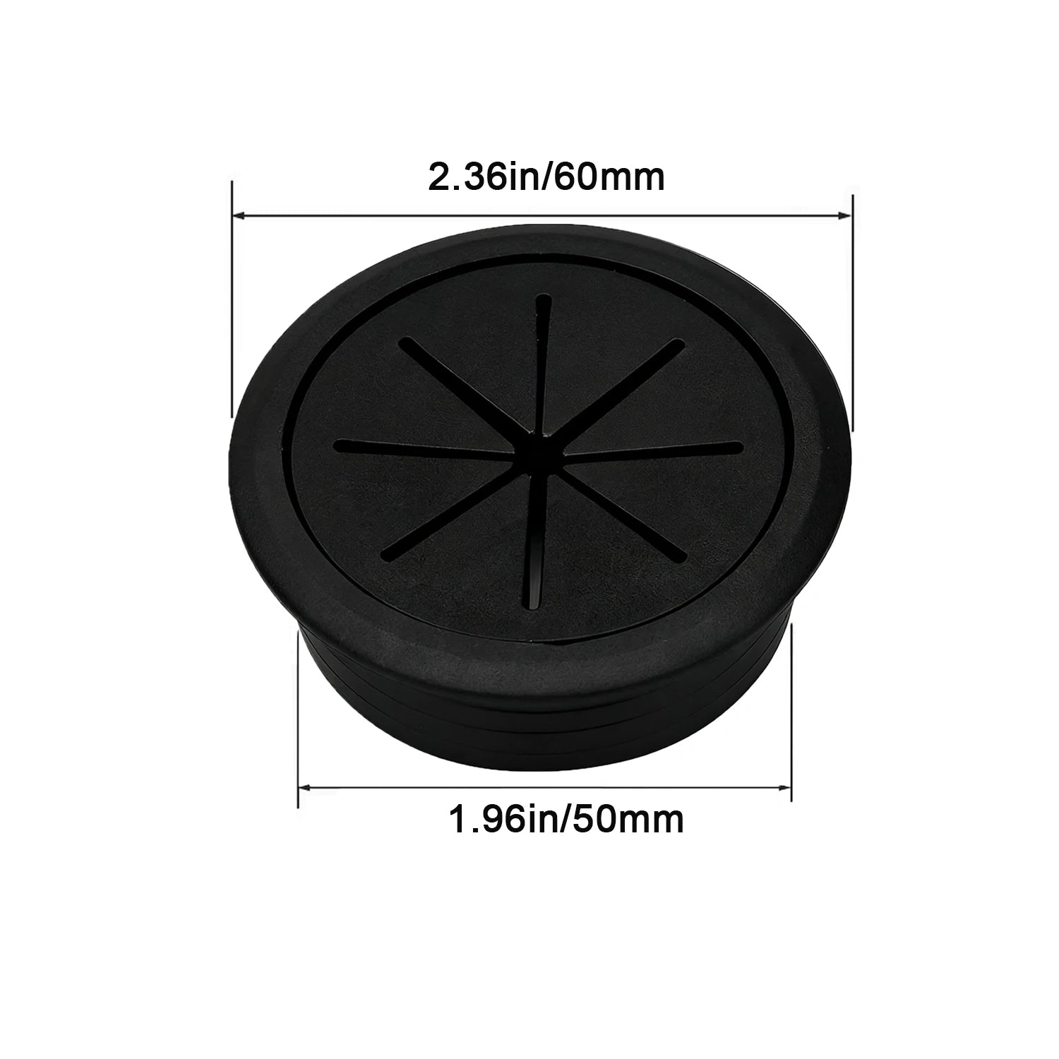 50mm 60mm Cable Grommet Desk Cord Hole Cover, Wire Outlet Port Threading Box Cover for Office Table Countertop Cable Management
