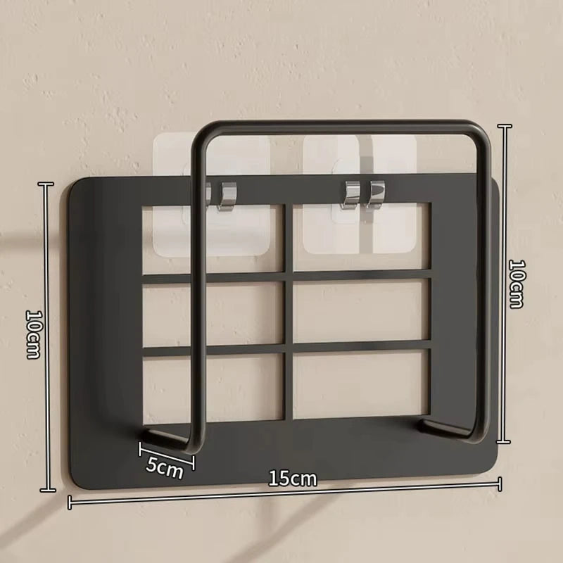 Wall Mount Router Stand Rack with Cable Management Design for Storage Box Bracket and Top Box, No Drilling Required, Wi-Fi Rack