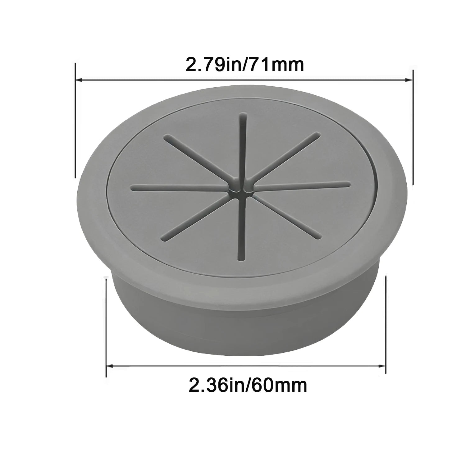 50mm 60mm Cable Grommet Desk Cord Hole Cover, Wire Outlet Port Threading Box Cover for Office Table Countertop Cable Management