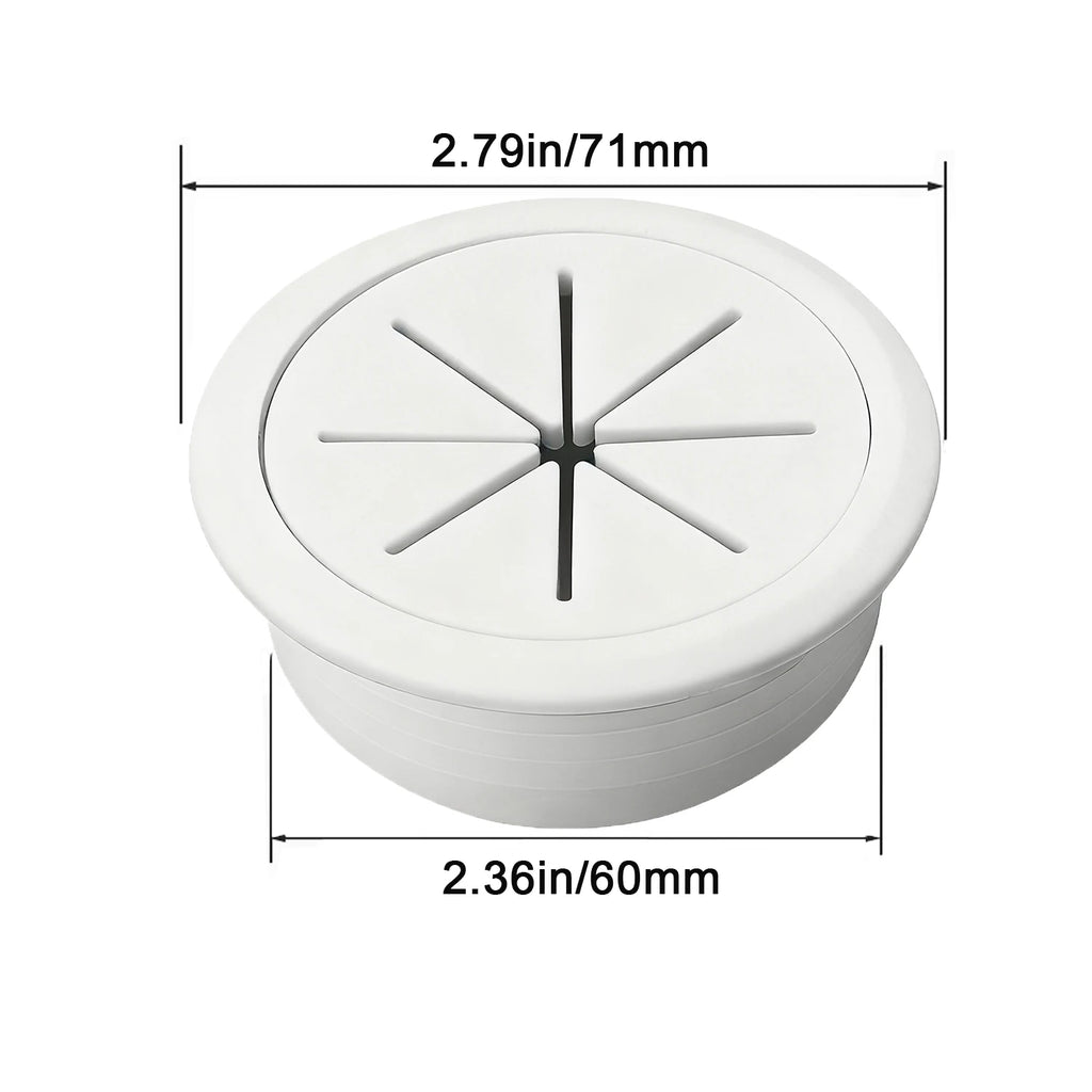50mm 60mm Cable Grommet Desk Cord Hole Cover, Wire Outlet Port Threading Box Cover for Office Table Countertop Cable Management